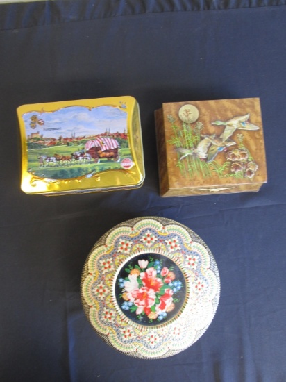 Lot of 3 Vintage Collectible Tins