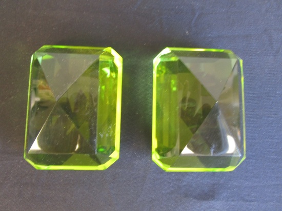 Lot of 2 Crystal Paper Weights