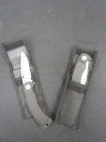 Lot of 2 Back Lock Knives w/ Cases