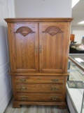 Solid Oak Broyhill Armoire