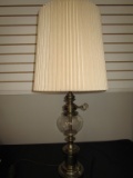 Vintage Brass Lamp w/ Glass Ball Accent