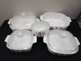 Set of VTG Corning Ware Pans with Chicken Pattern
