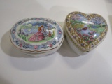 Lot of 2 Porcelain Music Boxes