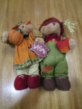 Set of 2 Fall Themed Decorative Welcome Bears
