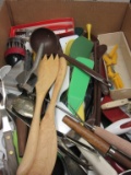 Box Lot of Miscellaneous Plastic Kitchen Utensils