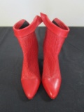A Pair of  Ladies Red Leather Bootlets