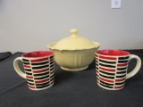 Lot of 3 Stoneware Kitchen Items