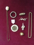 Lot of 9 Vintage Costume Jewelry