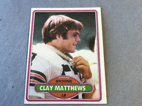 CLAY MATTHEWS Browns HOF 1980 Topps ROOKIE