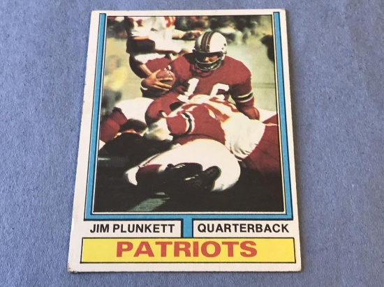 JIM PLUNKETT Patriots 1974 Topps Football Card