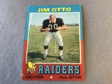 JIM OTTO Raiders HOF 1971 Topps Football Card
