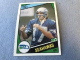 DAVE KRIEG Seahawks 1984 Topps Football ROOKIE