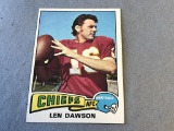 LEN DAWSON Chiefs HOF 1975 Topps Football Card