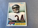 WALTER PAYTON Bears HOF 1981 Topps Football Card,