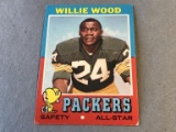 WILLIE WOOD Packers HOF 1971 Topps Football Card,