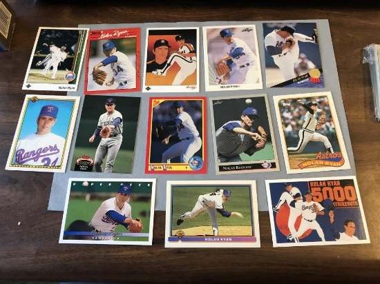 NOLAN RYAN Lot of 13 Baseball Cards