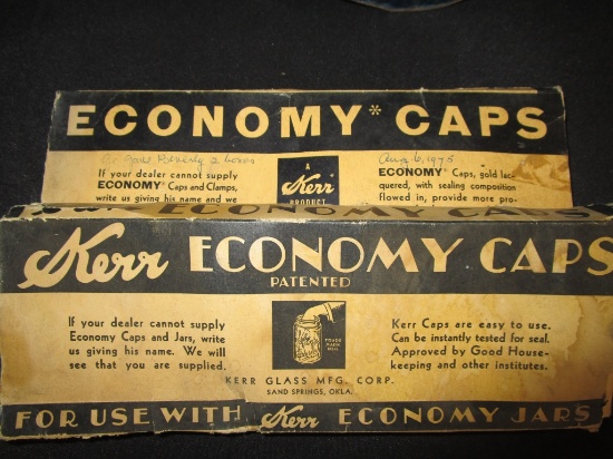 2 boxes of Vintage Kerr Economy Caps