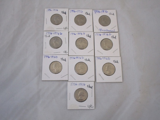 Lot of 10, Bicentennial Quarters