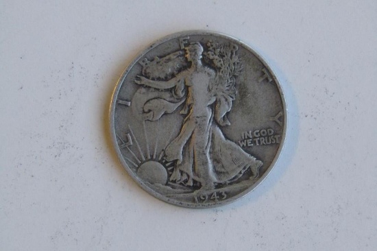 1943 Walking Liberty 50C non-graded