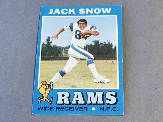 JACK SNOW Rams 1971 Topps Football Card