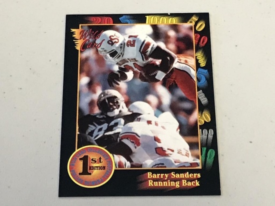 BARRY SANDERS 1991 Wild Card Football Card