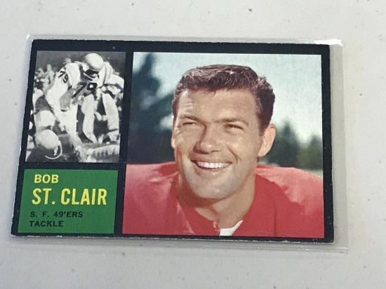 1962 Topps Football BOB ST CLAIR #157 49ers
