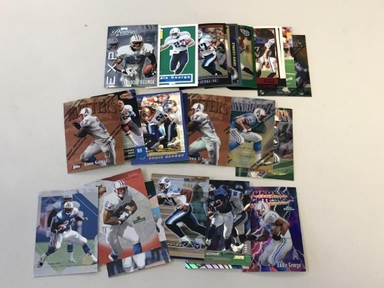 EDDIE GEORGE Lot of 25 Football Cards with inserts