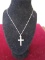 925 Silver Italian Necklace w/ Cross