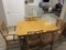 Dining Set - Wood Table w/ 6 Upholstered Chairs