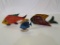 Lot of 3 Wood Decorative Fish