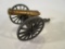 Vintage Cast Iron and Brass Toy Cannon