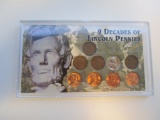 9 Decades of the Lincoln Pennies Coin Set
