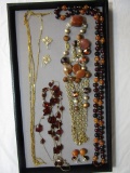 Large Lot of Gold Toned Costume Jewelry