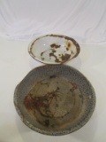 Lot of 2 Vintage Enamelware Bowls