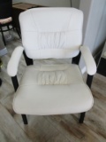 Modern White Leather Desk Chair