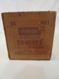 Vintage Armour Corned Beef Wood Crate