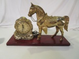 VTG Brass United Self Starting Western Horse Clock