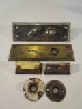 Lot of 6 Various Vintage Door Lock Accessories