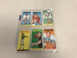 Lot of 6 1965 Topps Football Cards with Tom Flores