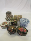 Lot of 8 Vintage Various Sizes and Shape Tins