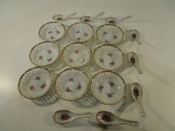 Lot ofVTG Japanese Porcelain Plates & Jelly Spoons