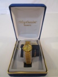 Oleg Cassini Quartz Ladies Gold Tone Watch