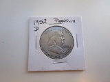 1952-D Ben Franklin Silver Half Dollar