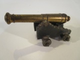 Vintage Brass and Cast Iron Toy Cannon