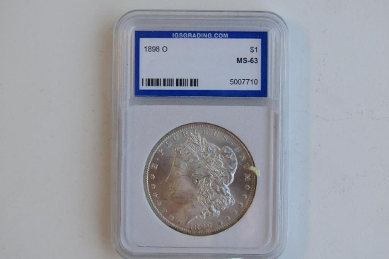 Graded 1898-O Morgan Dollar MS-63