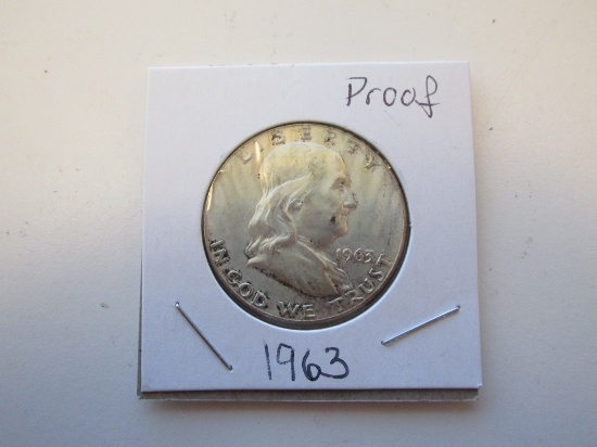 1963 Ben Franklin Silver Half Dollar