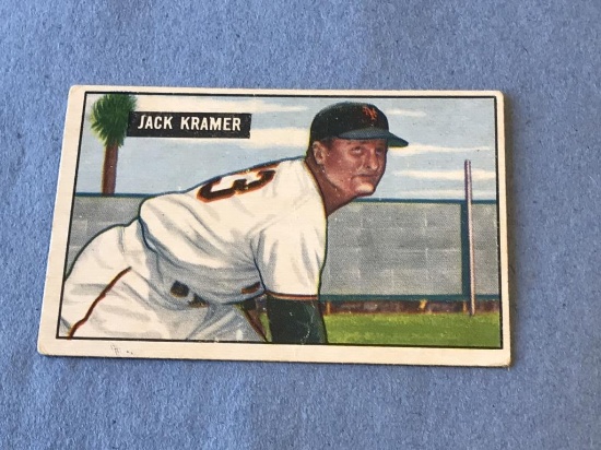 1951 Bowman Baseball JACK KRAMER Yankees #200,