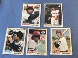 Lot of 5 1978 Topps Baseball Cards Stars HOF