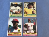 Lot of 4 1976 Topps Baseball Cards Stars HOF