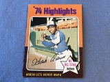 HANK AARON 1975 Topps Baseball Card #1